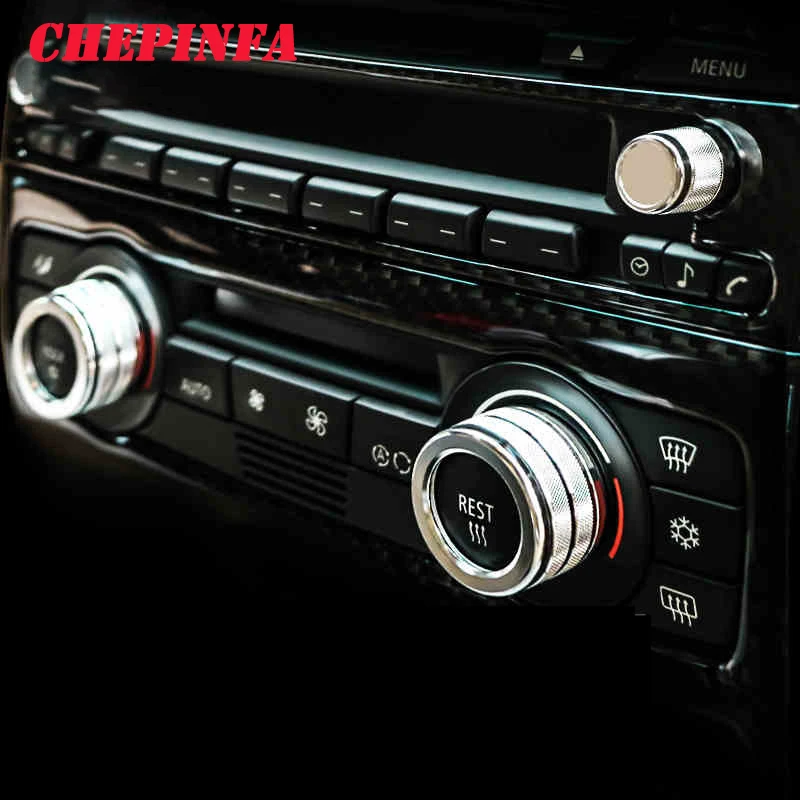Auto Klimatizácia Zvuk Gombík Kryt Interiérové Dekorácie Pre BMW Radu 3 2005-2013 E90 E91 E92 E93 ( 3 Alebo 4 tlačidlá možnosť)