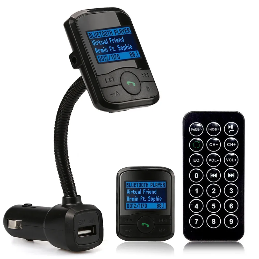 Auto-Styling Hot Predaj LCD do Auta MP3 Bluetooth Prehrávač FM Modulátor SD, MMC USB Remote Auto Príslušenstvo