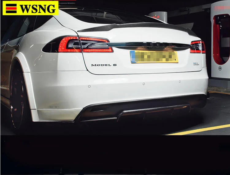 Auto Styling Pre Tesla Model S 4 Dvere Sedan 2012 2013 2016 Auto Uhlíkových Vlákien Zadné Boot Batožinového Priestoru Krídla Pery Spojler