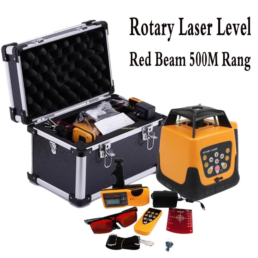 Automatické Červený Laser úrovni Červený Lúč Rotačné Rotačné Laserové 500m s diaľkovým ovládaním Rotačný Laser Laser Konštrukcia