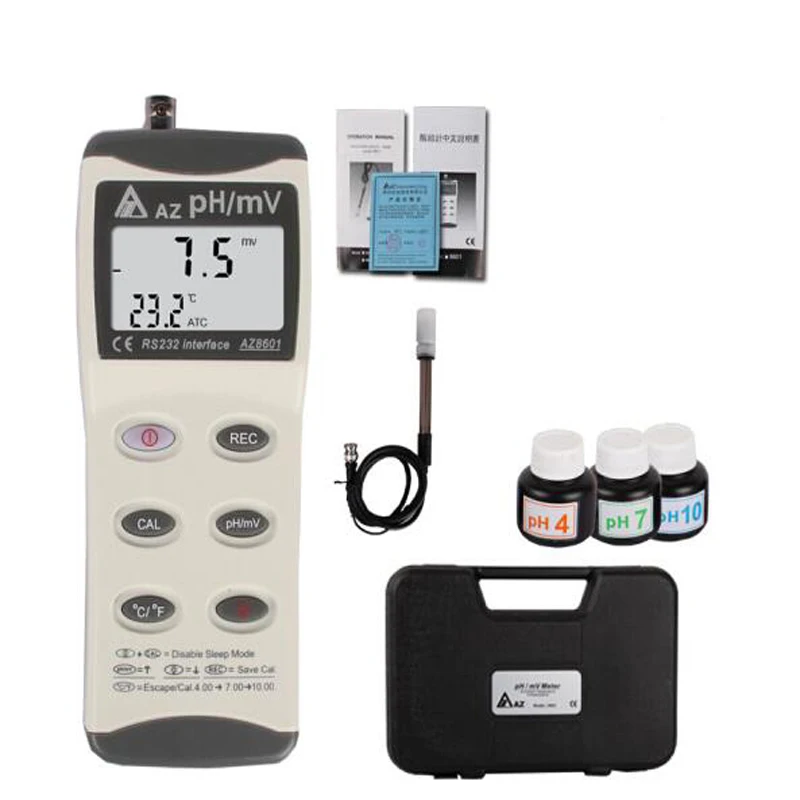 AZ8601 Digitálny PH Meter kvality vody tester PH/ORP Meter Nepremokavé s Vysokou Presnosťou PH Monitorovanie Kvality Vody Tester