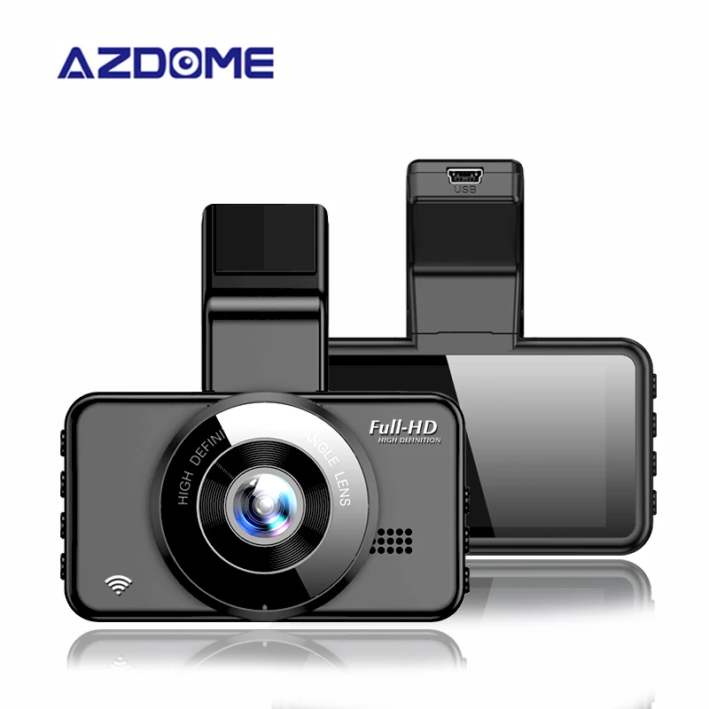 AZDOME M17 Auta DVR Dashcam 1080P HD Nočné Videnie ADAS Auto Dash Fotoaparát, WiFi DVR Duálny Objektív 24H Parkovanie Monitor Dash Cam