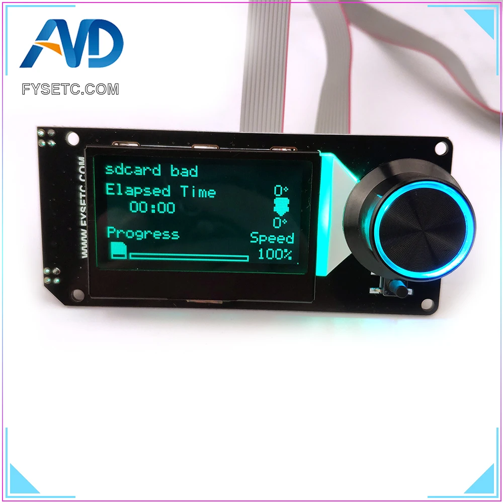 B Typ MINI12864LCD Obrazovka RGB podsvietenie Biele mini 12864 Smart Display Podporu Marlin DIY SKR SD 3D Tlačiarne Časť