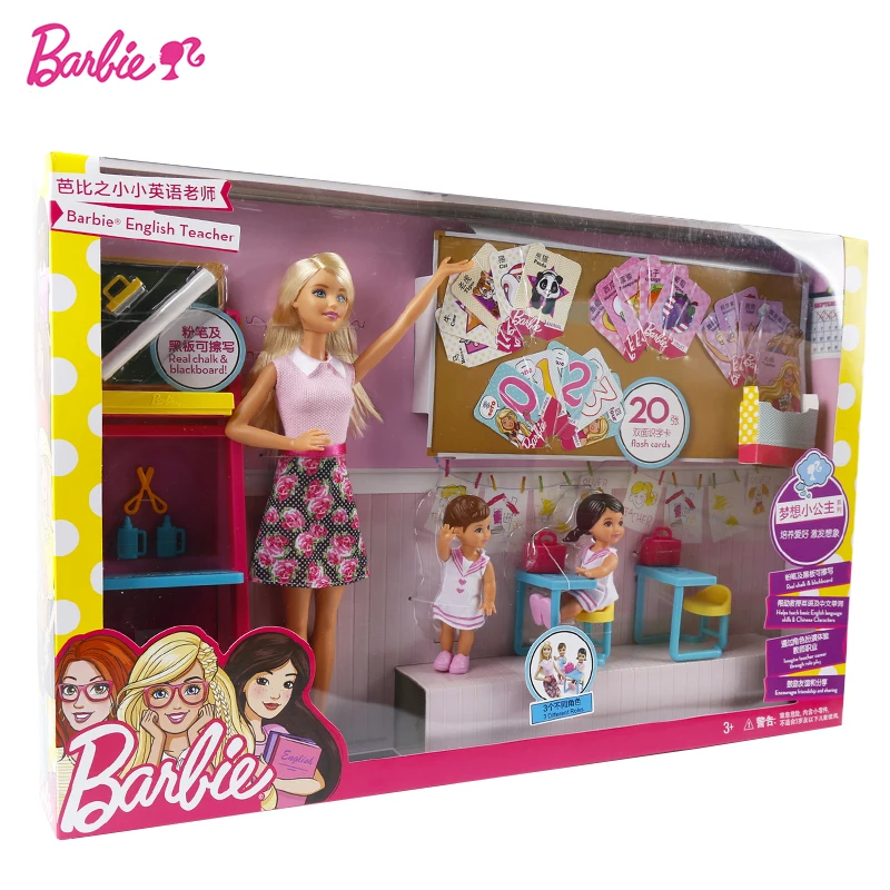 Barbie Pôvodnej Značky Sny Učiteľ Angličtiny Prácu V Triede Pre Študentov A Pre Dievčatko Narodeninám Dievča, Hračky, Darčekové Boneca