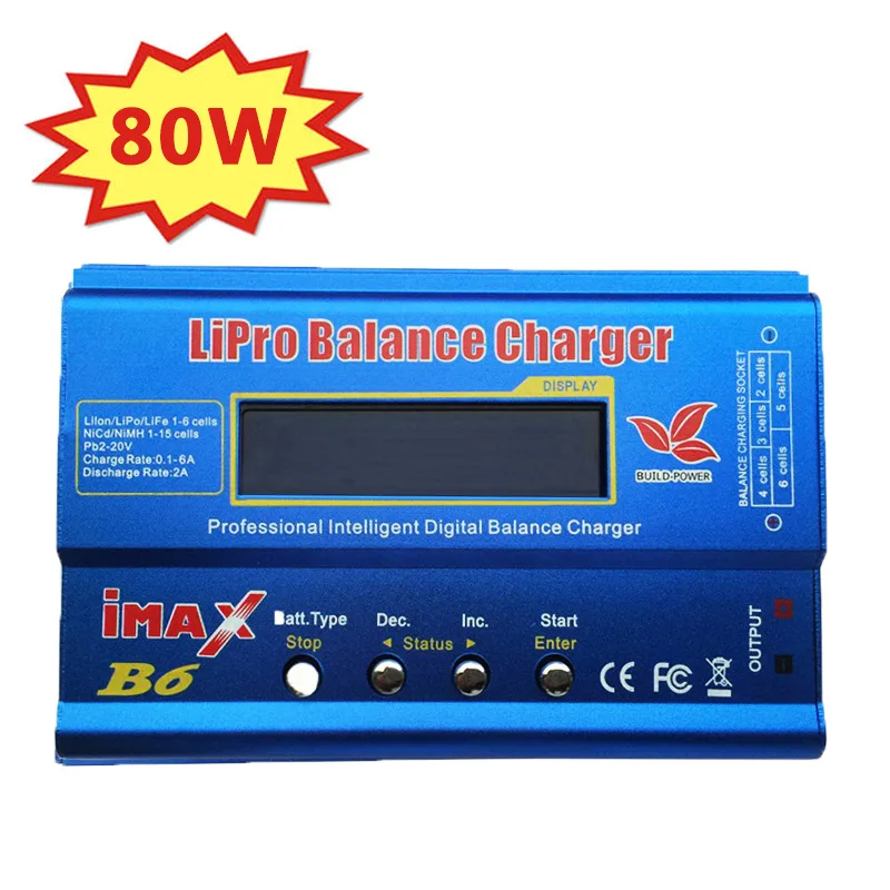 Batéria Lipro Rovnováhu Nabíjačku iMAX B6 nabíjačku Lipro Digitálne Rovnováhu Nabíjačka + 12v 6A Adaptér + Nabíjanie Káble
