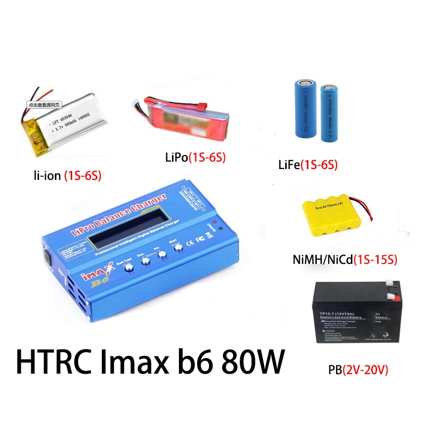 Batéria Lipro Rovnováhu Nabíjačku iMAX B6 nabíjačku Lipro Digitálne Rovnováhu Nabíjačku 15v 6A Adaptér s XT60 zapojte Káble