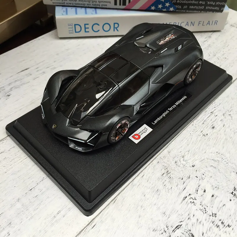 Bburago 1:24 Lamborghini Terzo Millennio čiernej zliatiny auto model simulácie auto dekorácie kolekcie darček hračka lejacích model