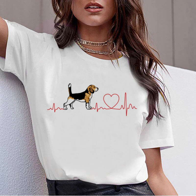 Beagle Border Kólia Krytie 90. rokov Tričko Ženy kórejský Bull Teriér Rotvajler T-shirt Roztomilý Whippet Greyhound Tričko Topy Žena