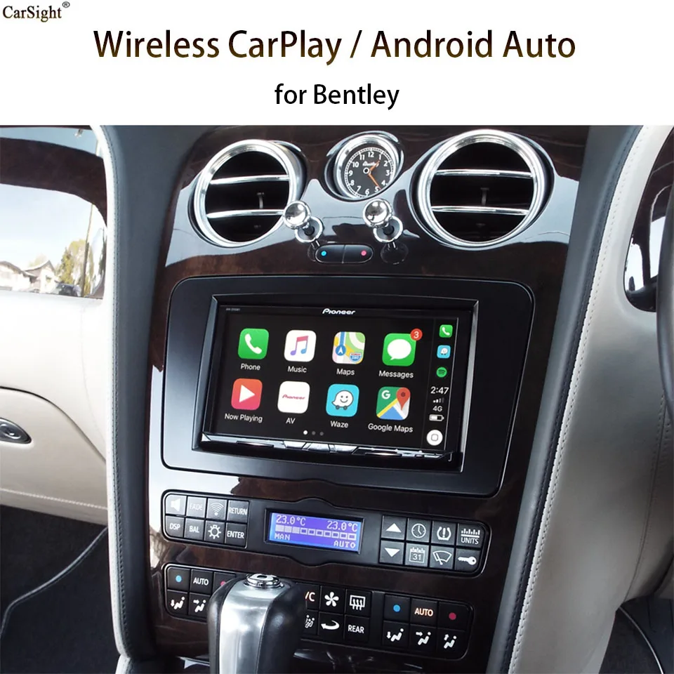 Bezdrôtové Apple CarPlay Retrofit Android Auto Displej Telefónu Zrkadlo Riešenie pre Bentley Continental GT /Flying Spur OE Infotaiment