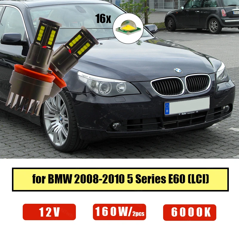 Biela 160W Ultra Svetlé Žiadna Chyba 6000K Vysoký Výkon pre BMW roky 2008-2010 Série 5 E60 (LCI) LED angel eyes svetla