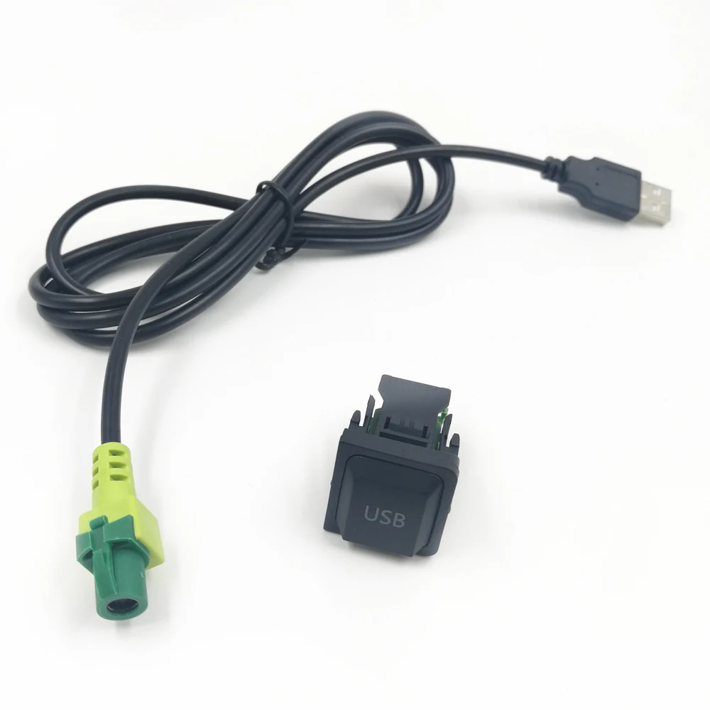 Biurlink 150 CM USB kábel Kábel Adaptéra Audio Systém CD Prehrávač Rádio Vedenia Kábel vhodný pre Volkswagen Golf Škoda