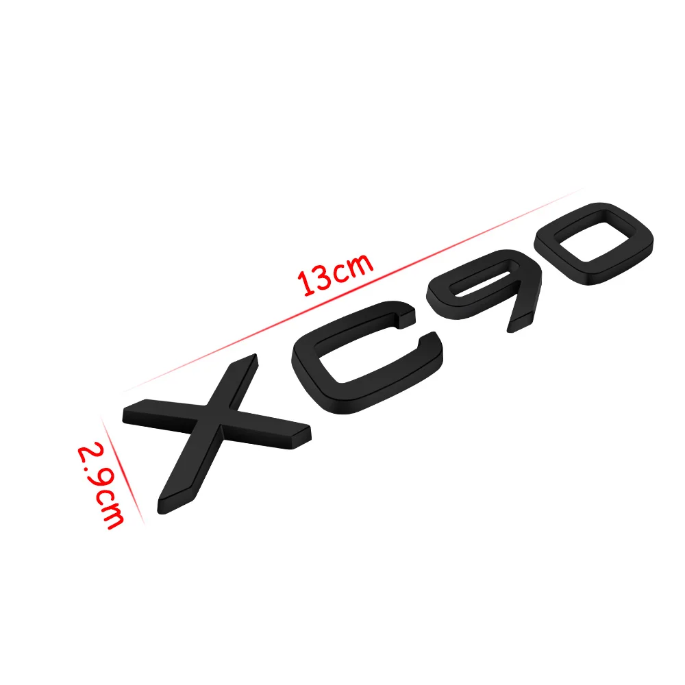 Black Silver XC60 XC90 Písmená Odznak s Logom Nálepka, 3D ABS Lepiť Nálepky Pre VOLVO Zadný Kufor Insígnie Štítku Nahradiť Príslušenstvo