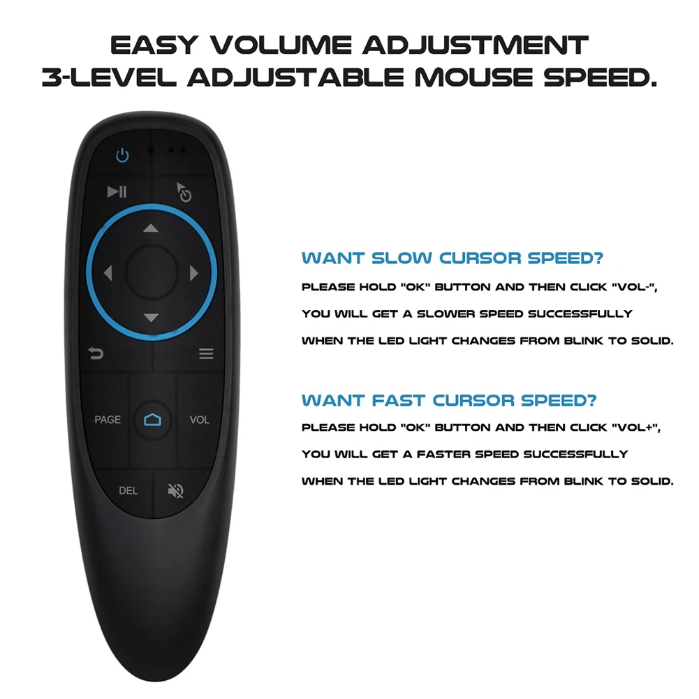 Bluetooth 5.0 Air Mouse 6-Os Gyroskop 17 Tlačidlá Inteligentné Diaľkové ovládanie pre Projektor Počítač PC TV BOX pre Xiao Smart TV
