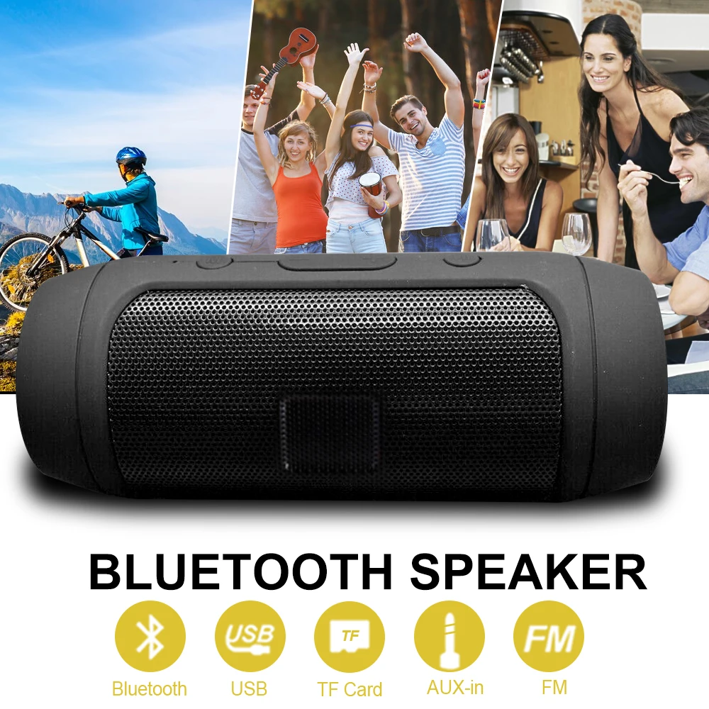 Bluetooth Reproduktor Prenosný Vonkajší Reproduktor Bezdrôtový Mini Stĺpec Stereo Surround Podpora FM TF Karty Bass Reproduktor, Bluetooth