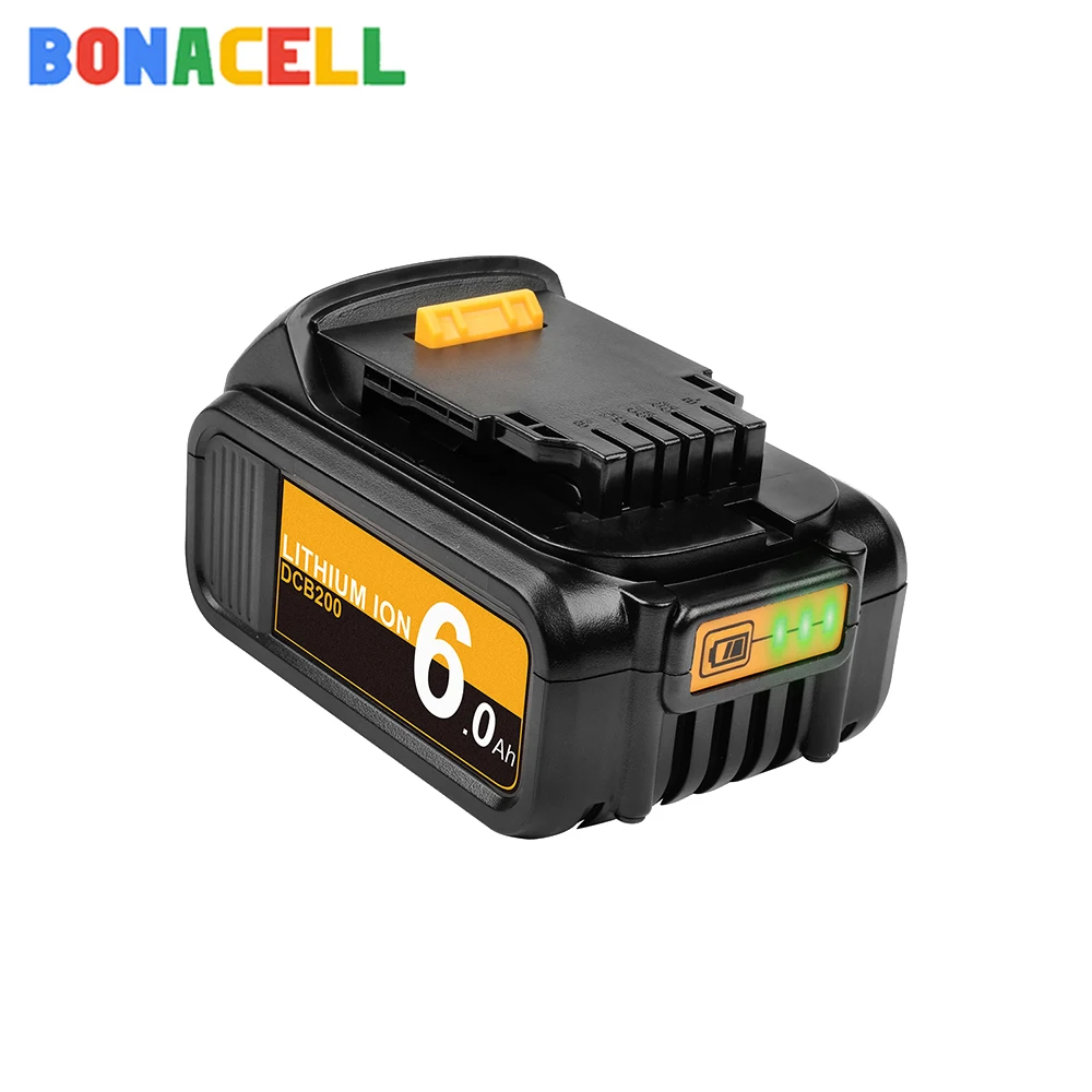 Bonacell 6000mAh 20V/18V pre Dewalt náradie Batérie pre DCB180 DCB181 DCB182 DCB201 DCB201-2 DCB200 DCB200-2 DCB204-2 Predaj