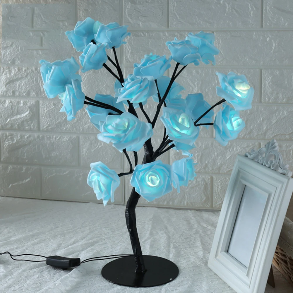 Bonsai Strom Svetlo Strom LED Kvet Ruže Svetlo Nastaviteľné Pobočiek za Izby, Dekorácie a Darčeky FPing