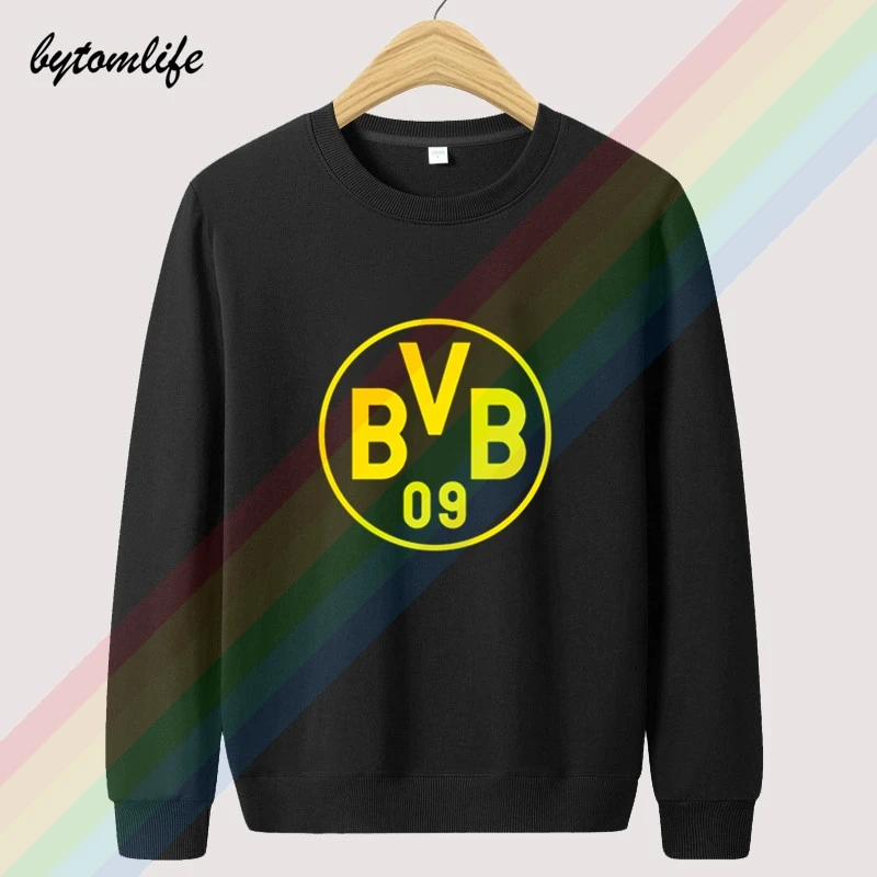 Borussia BVB Futbal Logo Jeseň Unisex Top Šport s Kapucňou, Mens Módne Vlny Oblečenie Mikina Pulóver Ázijské Veľkosť