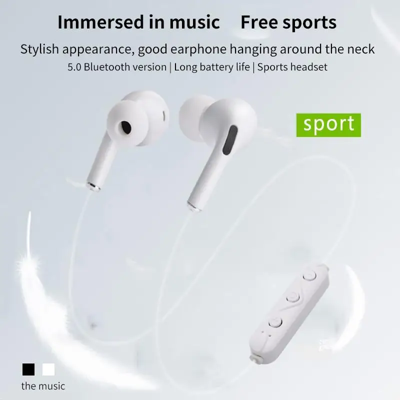 BT20 Bluetooth Slúchadlo 5.0 Káblové Športové In-Ear Bluetooth Audifonos Fone De Ouvido Auriculares Slúchadlá Dve Farby si Vybrali