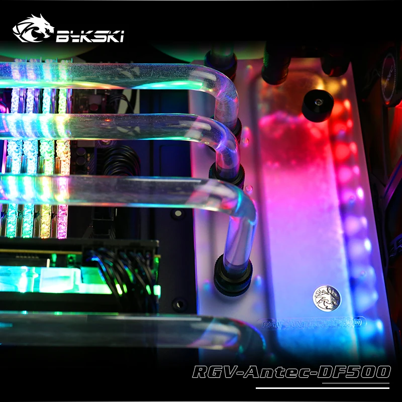 Bykski Distro Doska Pre Antec DF500 Kabinetu Nádrž na Vodu, Akryl RGB Počítač Prípade Chladenie Nádrže ,RGV-Antec-DF500-P