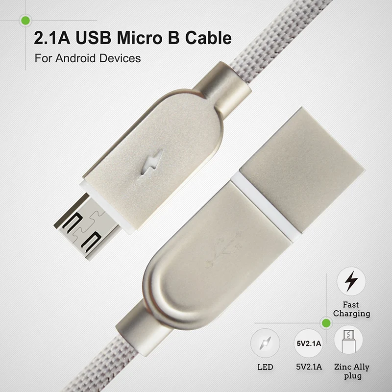 CABLETIME Micro USB Kábel Napájací Izolácie Nabíjanie Kábel Micro Usb Nabíjačka pre Samsung Android Zliatiny Zinku LED USB Kábel C144