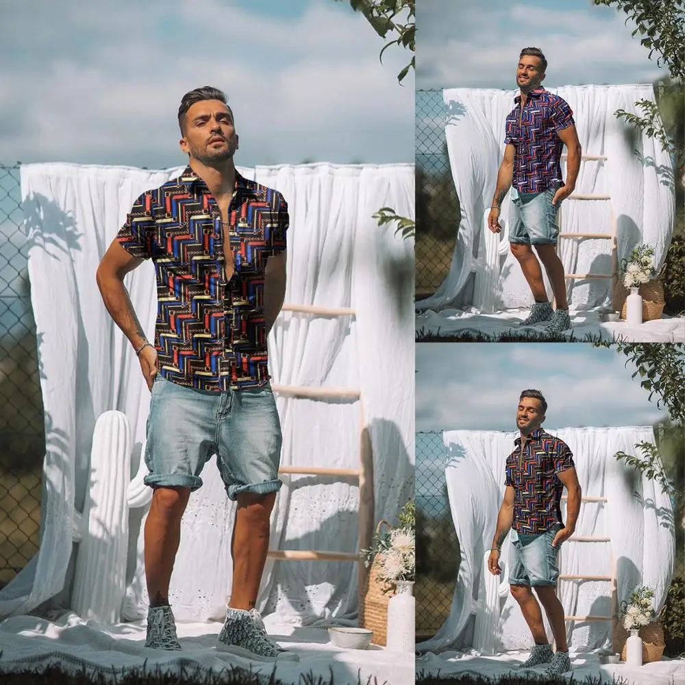 Camisa hawaiana de manga corta para hombre la moda de 2021 camisas de secado rápido de talla grande asiáticas... M-2XL informácie