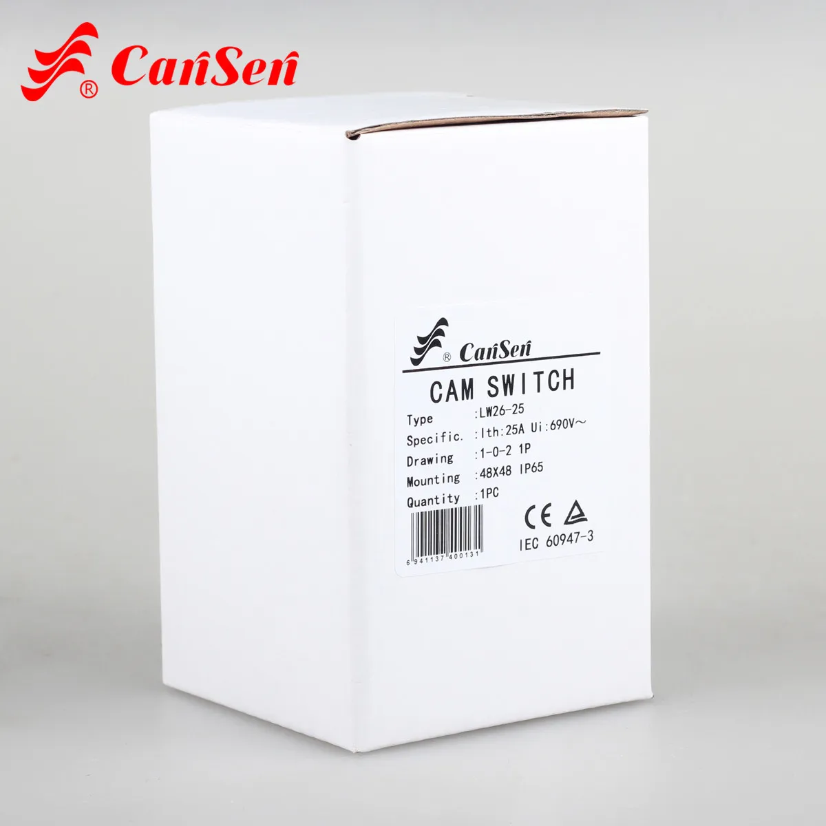 CANSEN LW26-25 a i-tej 25A Rotačné Cam Prepínač Eura 1-0-2 1P 4 Terminály s IP65 Ochranné Vodotesný Box