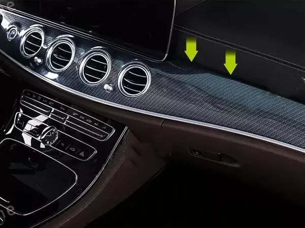 Carbon fiber stredovej Konzoly Panel Kryt Pre Mercedes Benz Triedy E W213 16-19