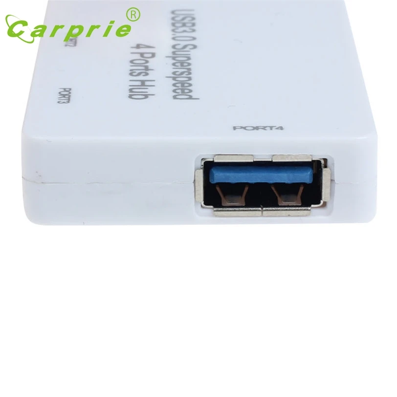 CARPRIE Kompaktný Rozbočovač Adaptér Powered USB 3.0, 4-Port SuperSpeed Pre PC, Notebook, Mac Jan16 MotherLander