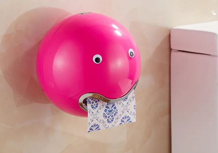 Cartoon plastové tvar gule tkaniva box toaletný držiteľ zásobník Toaletného Papiera Držiak kúpeľňové Doplnky vaňa hardvéru