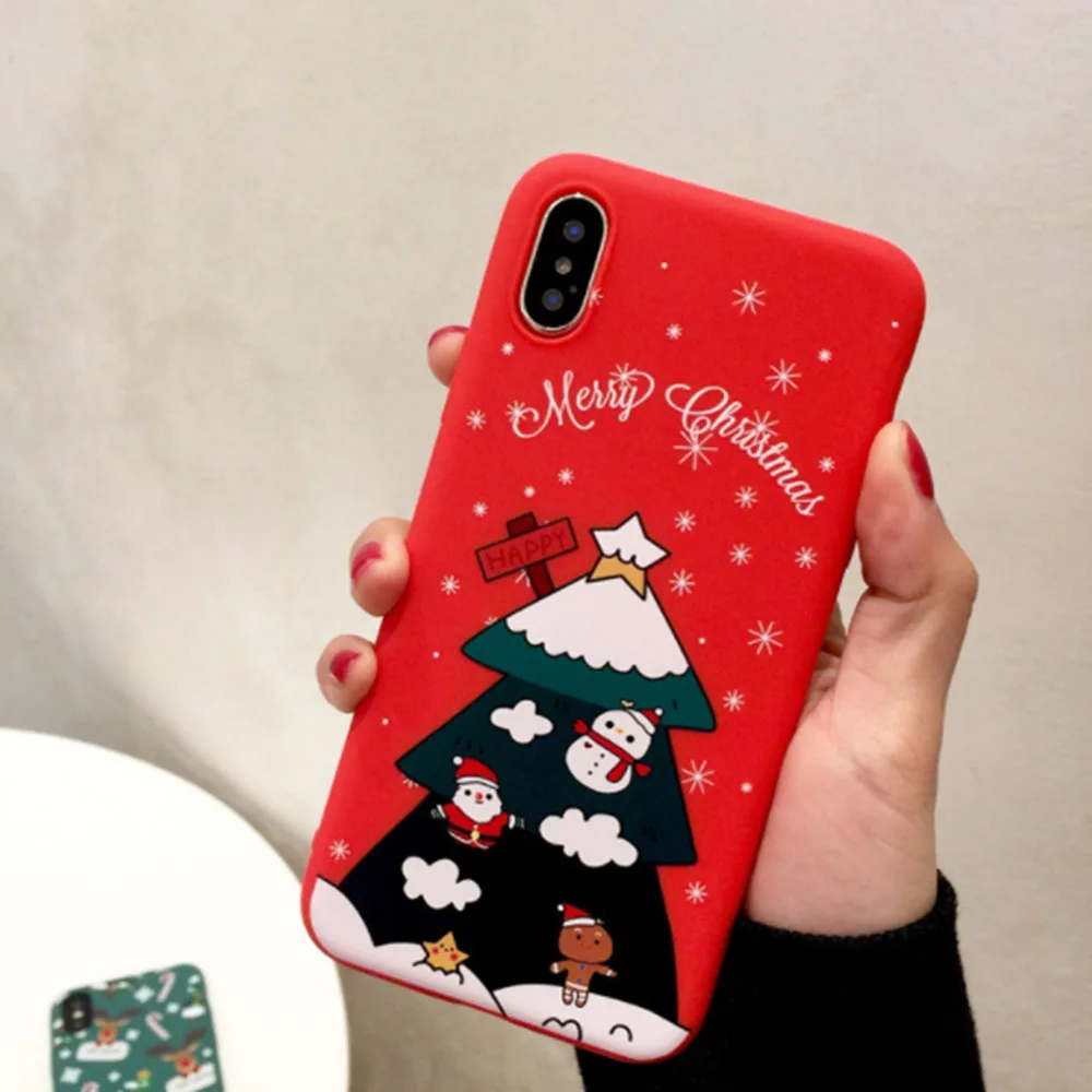 Cartoon Vianočné Telefón puzdro Pre iPhone 11 Pro Xs Max XR X 7 8 6 6 Plus Vianoce, Santa Claus Mäkké Krásne Zadný Kryt