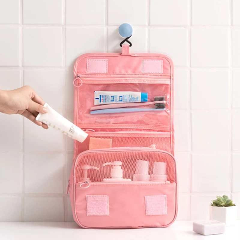 Cestovná Kozmetická Taška Ženy Make-Up Tašky Na Toaletné Potreby Organizátor Vodotesný Úložný Neceser Visí Kúpeľňa Wash Bag