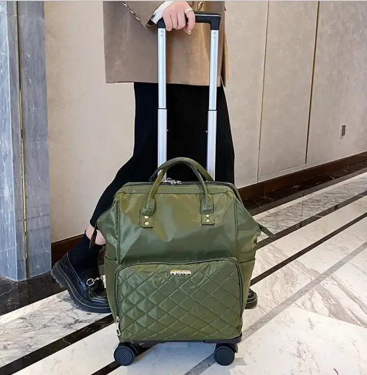 Cestovné vozíka tašky s Kolieskami batoh pre Ženy Cestovná Taška s kolieskami 20-Palcový Vykonávať Odkladacia Taška na Cestovanie Koľajových Batoh Tašky