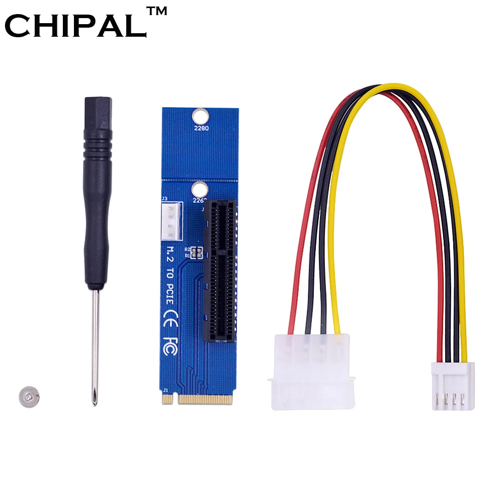 CHIPAL 5 ks/veľa Mužov a Žien NGFF M2 M. 2 PCI-E 4x 1x Slot Stúpačky Karty Adaptéra PCIE Násobiteľ Pre ETH Litecoin Bitcoin Baník