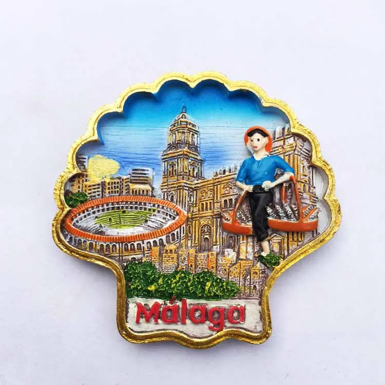 Chladnička Magnet SouvenirPicasso Rodnom meste Malaga-Španielsko cestovného Ruchu Domáce Dekorácie Doplnky, 3d Živicové Magnety Krajiny Cestovanie Plavidlá