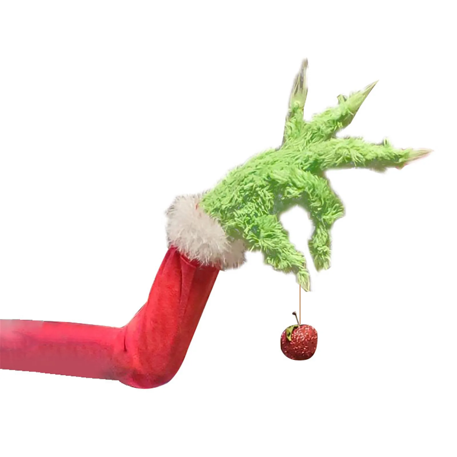 Chlpaté Zelená Grinch Rameno Ornament Držiak pre Vianočný Stromček na Vianoce Domov Strán M09