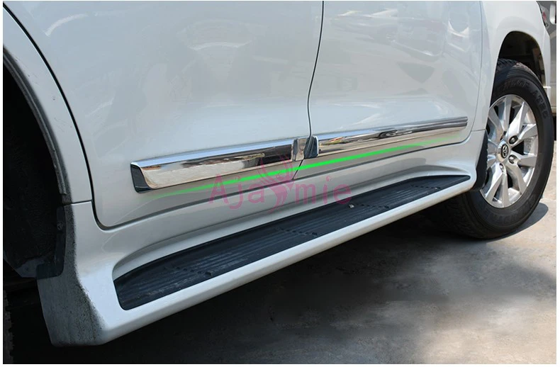 Chrome Auto-Tvarovanie Tela Bočné Dvere Obloha Stráže Nárazníka Výbava Zostavy 2008-2018 Pre Toyota LC Land Cruiser 200 Príslušenstvo