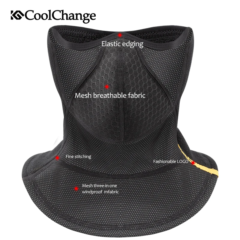 CoolChange Požičovňa Maska Vetru Tepelnej Teplé Zimné Športy, Cyklistické Polovicu Tváre Masku Hrubé Ochranu Sluchu MTB Bike Masku na Tvár