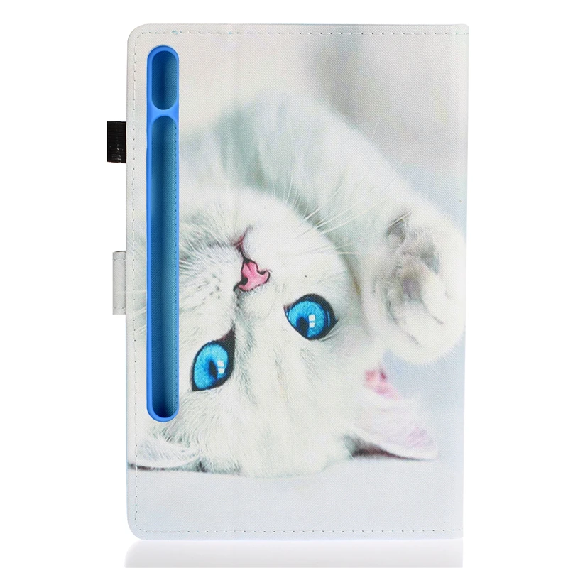 Coque Pre Samsung Galaxy Tab S7 2020 Prípade SM-T870 T875 T876 11 palcový Kreslených Mačka Kožený obal Pre Samsung Tab S7 11