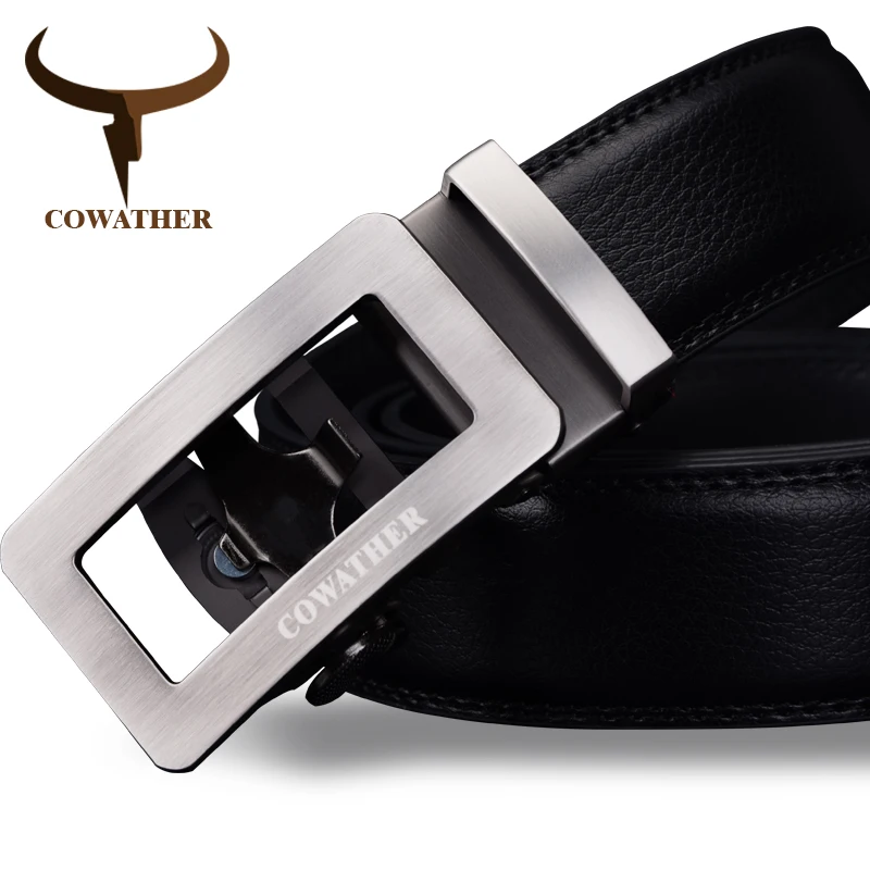 COWATHER 2019 luxusné pásy pre mužov krava pravej kože muž popruh automatickej pracky pásu najnovší módny dizajn pôvodnej značky