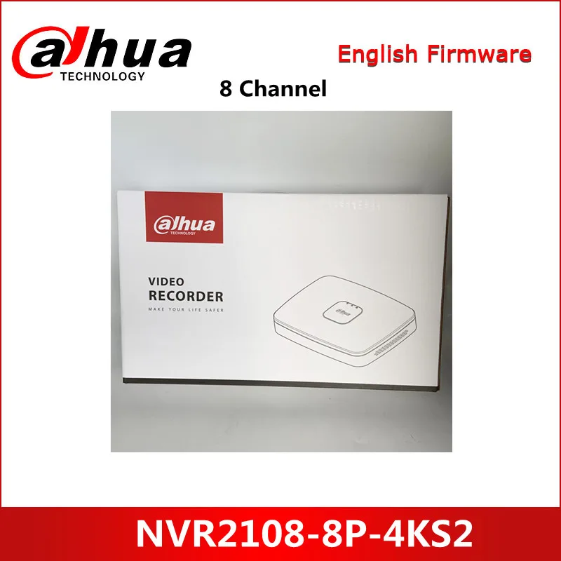 Dahua POE NVR NVR2108-8P-4KS2 8 Kanálov Smart 1U 8PoE Lite 4K H. 265 Network Video Recorder