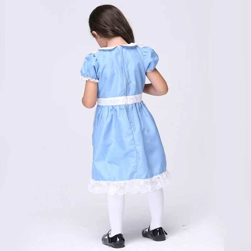 Deti detský Halloween Oblečenie Alenka V ríši Divov Kostým Slúžky Lolita Maškarný Cosplay Šaty pre Dievčatká