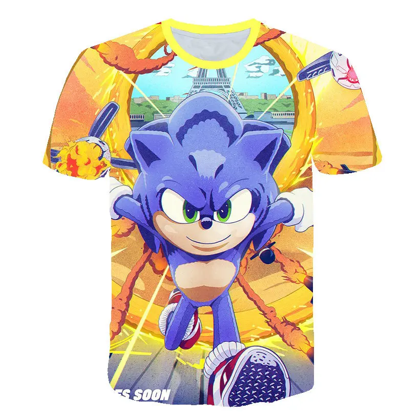 Deti, Oblečenie Pre Dievčatá Sonic Anime 3d Vytlačené T Shirt Chlapec Dievča Cool Príležitostné O-Krku Krátky Rukáv T Shirt 2020 Lete