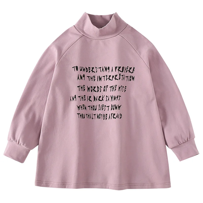 Dievčatá Zimné Tielko 2020 Nové Deti Turtleneck T Shirt Zahustiť Dlhým rukávom, Bavlna Teplé T Shirt Deti Topy Dievčatá Oblečenie