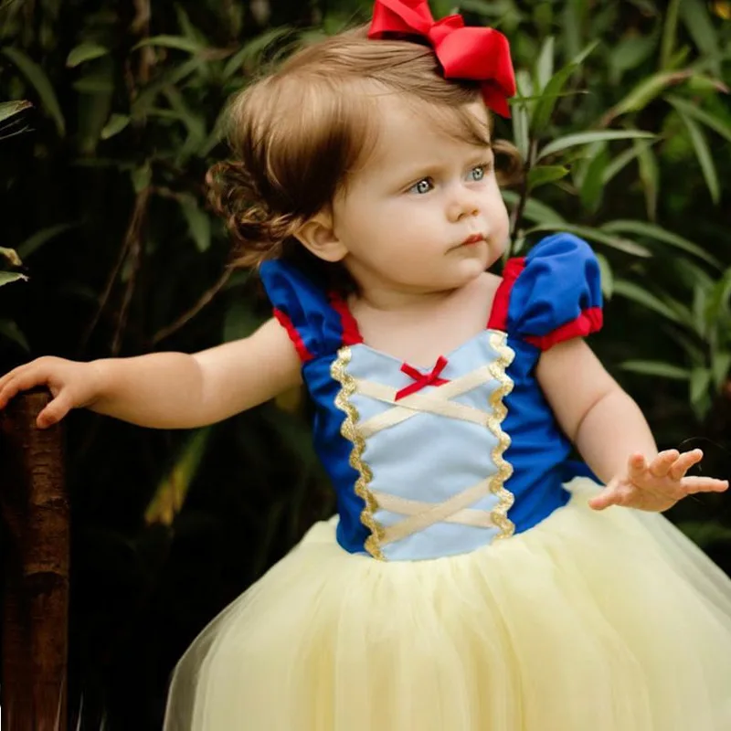 Dieťa dievča Snow White Princezná Šaty princezná Kostým batoľa dievča šaty tutu šaty
