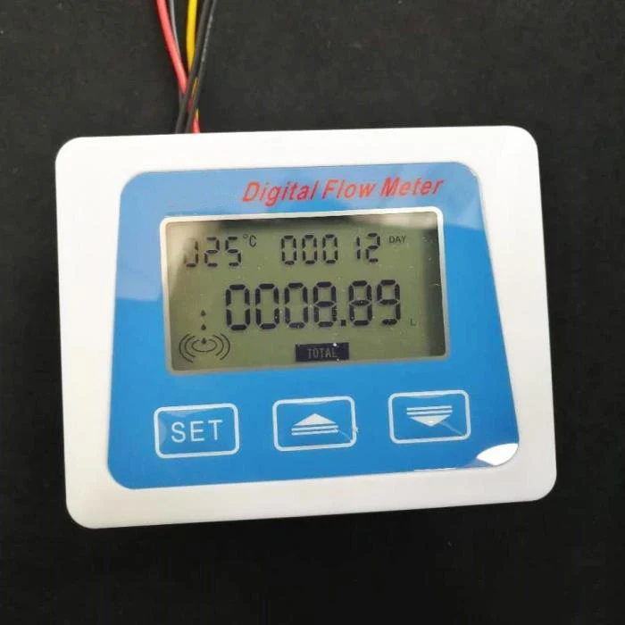 Digitálny Lcd Displej Prietok Vody Snímač Merača Prietokomer Rotameter Teplota Časový Záznam S G1/2 Flow Sensor
