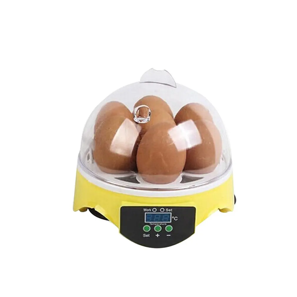 Digitálny Vajcia Inkubátor 7 Vajec, Pol Automatické Hatcher S Eggtester Automatické Vajcia Sústruženie Farmy Liaheň Stroj