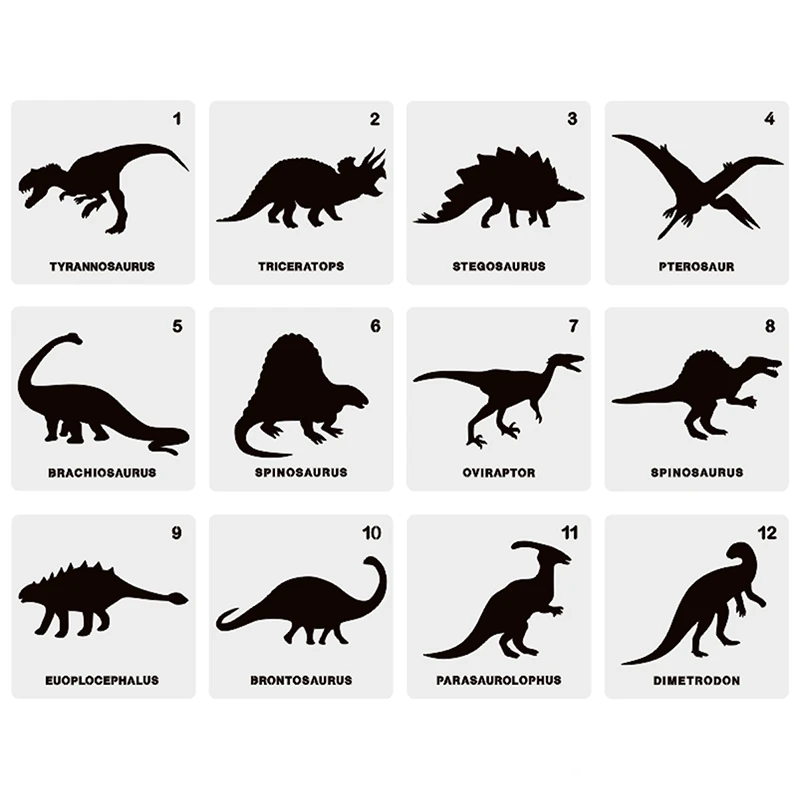 Dinosaurov Šablóny Tyrannosaurus Nástenné Maľby Umenie Duté Rada Zápisník DIY Šablóny Výkresu Vzorkovníka