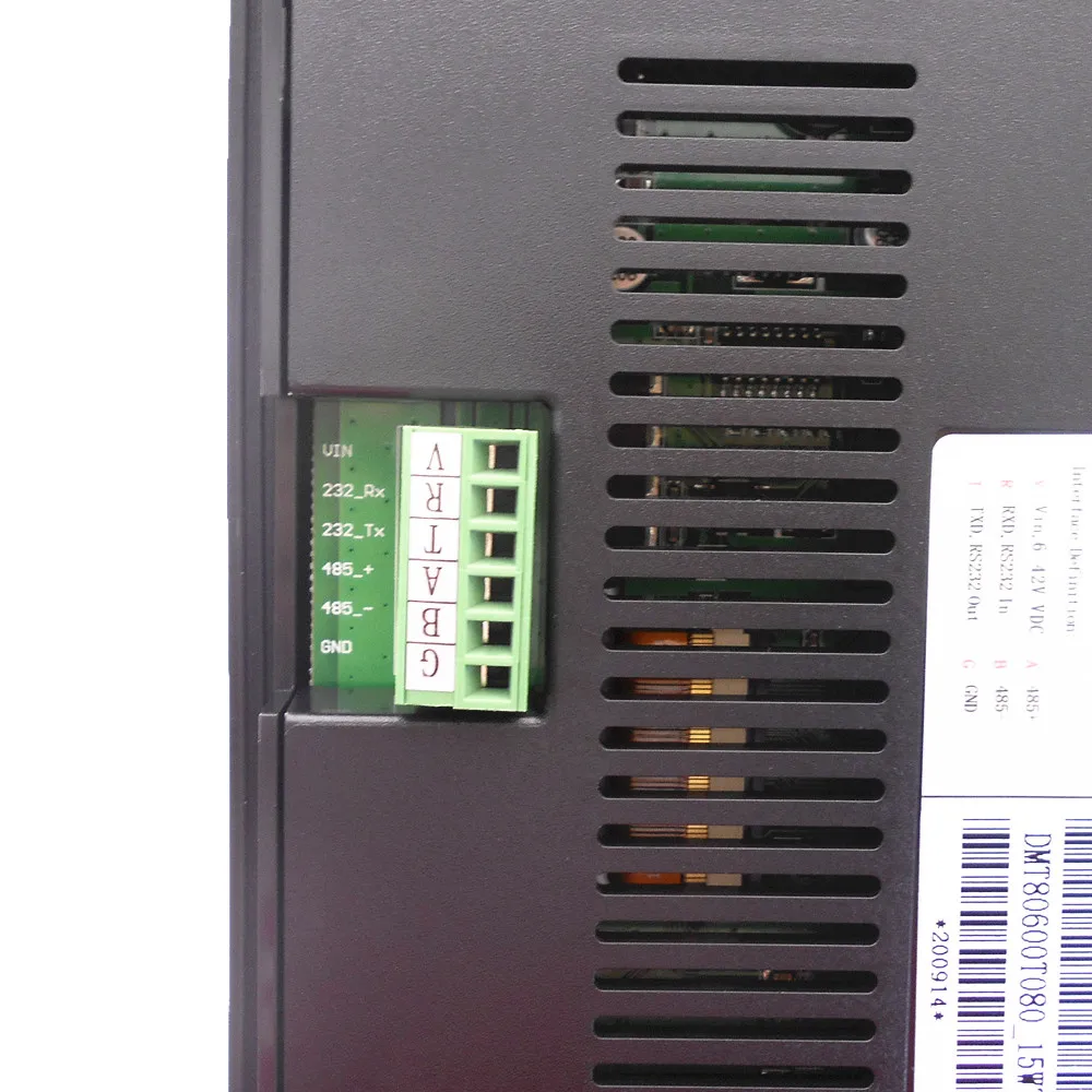 DMT80600T080_15WT 8 palcový priemyselné dotykový displej sériový port obrazovky HMI konfigurácia