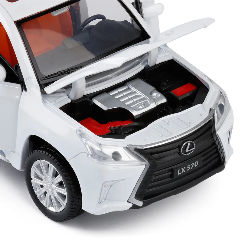 Doprava zadarmo 1:32 lexus LX570 zliatiny vytiahnuť späť modelu auta diecast kovové hračky so zvukom ľahký 6 otvorených dverí pre deti darček
