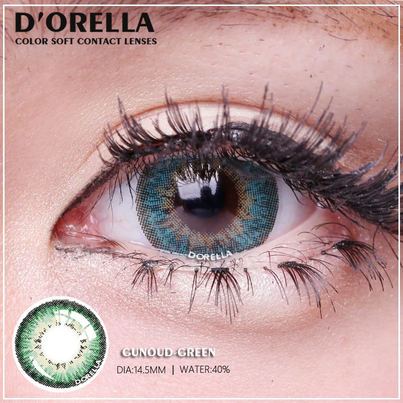 D'ORELLA 1 Pár(2ks) GUNOUD séria Farebné Kontaktné Šošovky pre Oči, Kozmetické Kontaktné Šošovky, Očné Farbu make-up Oči 14.5 mm